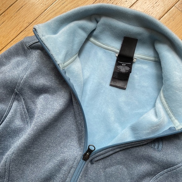 The North Face Full Zip Jacket Womens Agave Soft Shell Blue Gray Fleece Sz S EUC - Picture 5 of 8